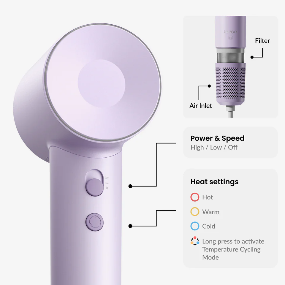 Laifen SE · High-speed hair dryer (2 nozzles)